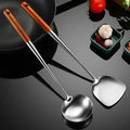 Kitchen Utensils Wok Spatula Iron and Ladle Tool Set Spatula for Stainless Steel Cooking Equpment Kitchen Accessories Essentials wiktra