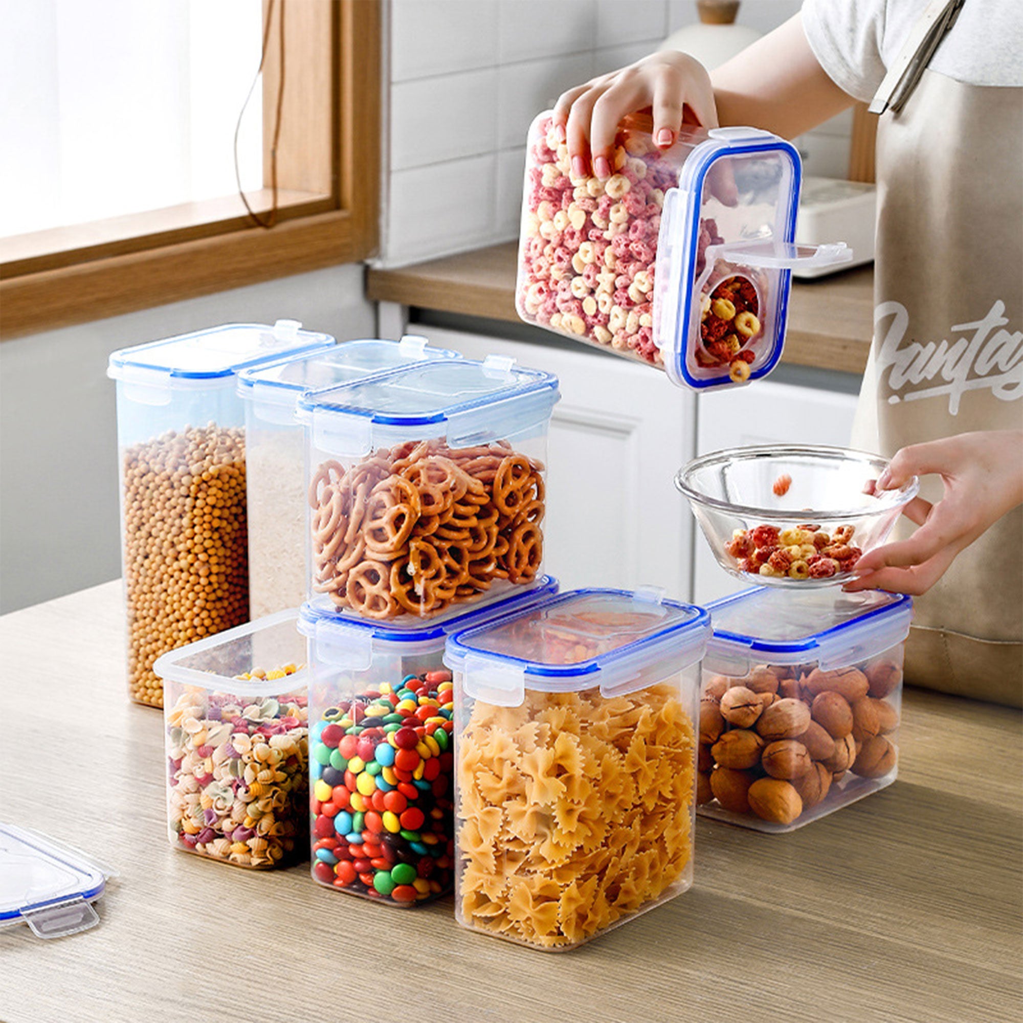 Large Clear Kitchen Storage Jar