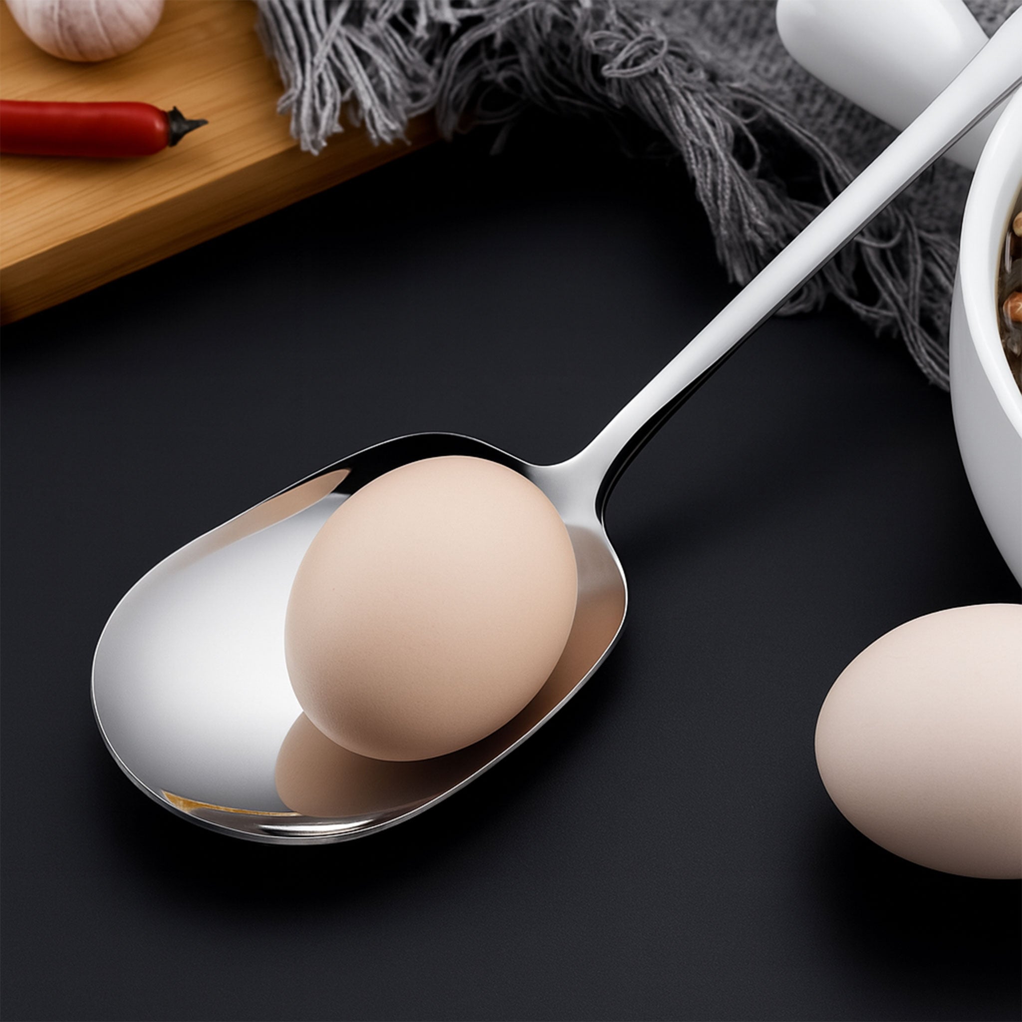 Large Stainless Steel Long Handle Soup Spoon