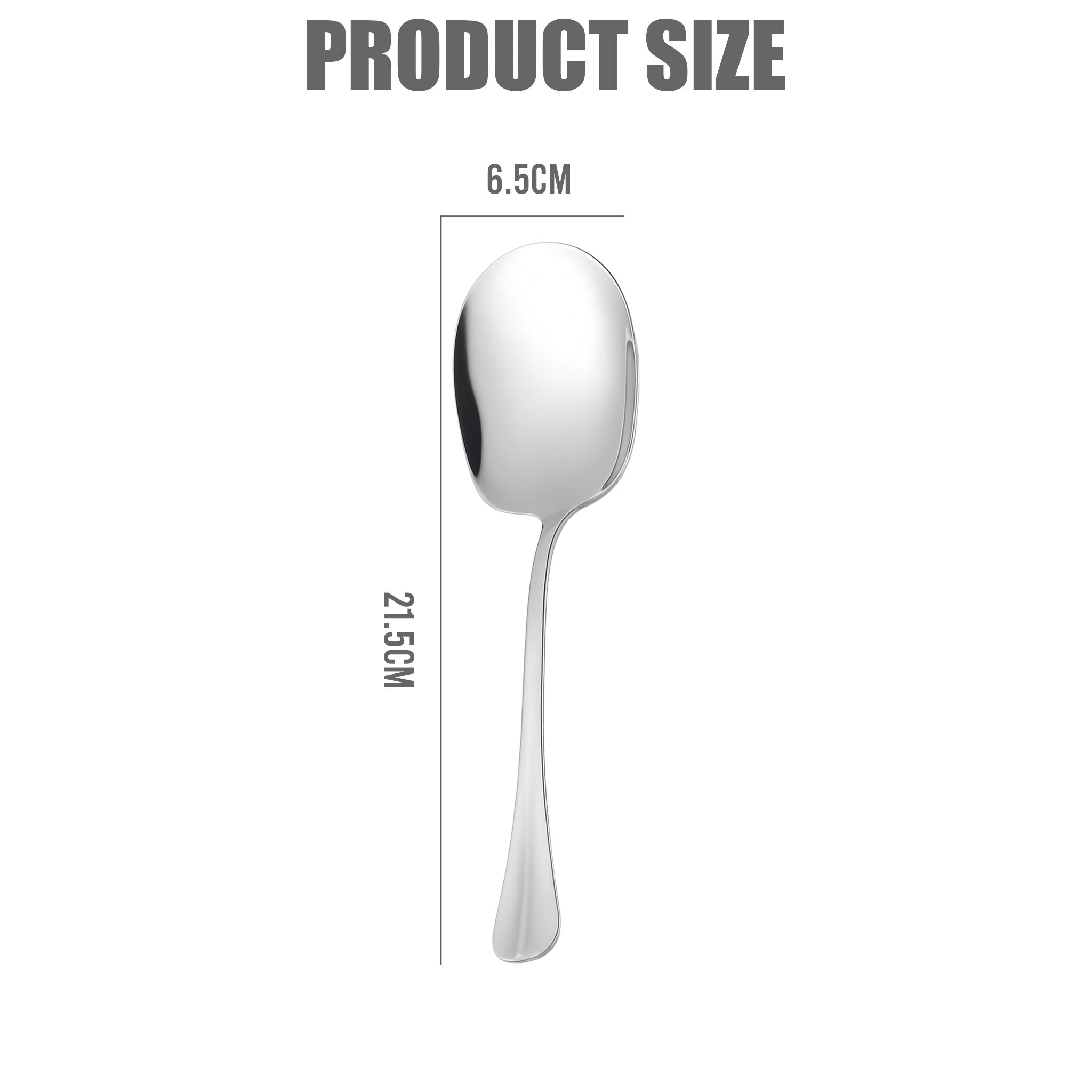Large Stainless Steel Long Handle Soup Spoon