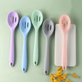 Long Handle Silicone Ladle Soup Spoon Colander Ramen Noodles Tablespoons Scoop Rice Salad Stirring Spoons Kitchen Teaspoons wiktra