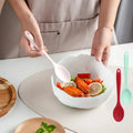 Long Handle Silicone Ladle Soup Spoon Colander Ramen Noodles Tablespoons Scoop Rice Salad Stirring Spoons Kitchen Teaspoons wiktra