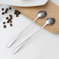 Long Handled   Stainless Steel Coffee Spoon Ice Cream Dessert Tea Stirring Spoon for Picnic Kitchen Accessories Bar Tools wiktra