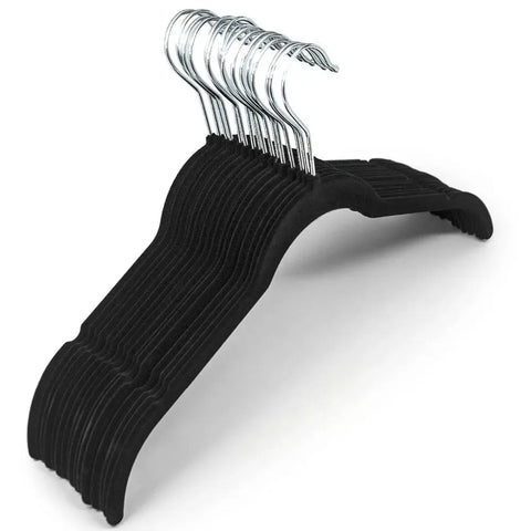 Non-Slip Velvet Shirt/Dress Hangers with Notched Frames To Hold Shirts, Blouses, Camisoles (30 pieces/ Lot)