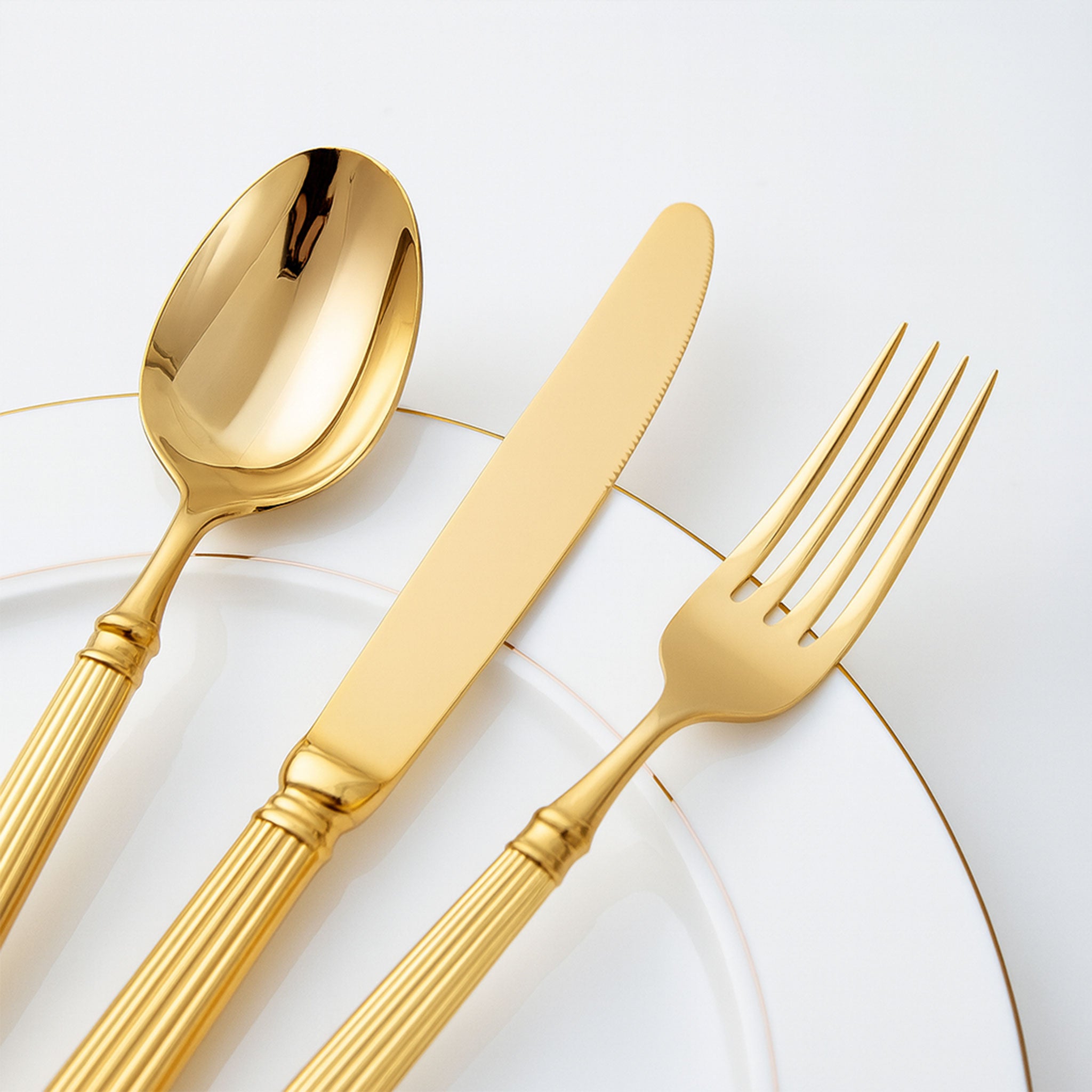 Luxury 18/10 Stainless Steel Roman Column Cutlery Set