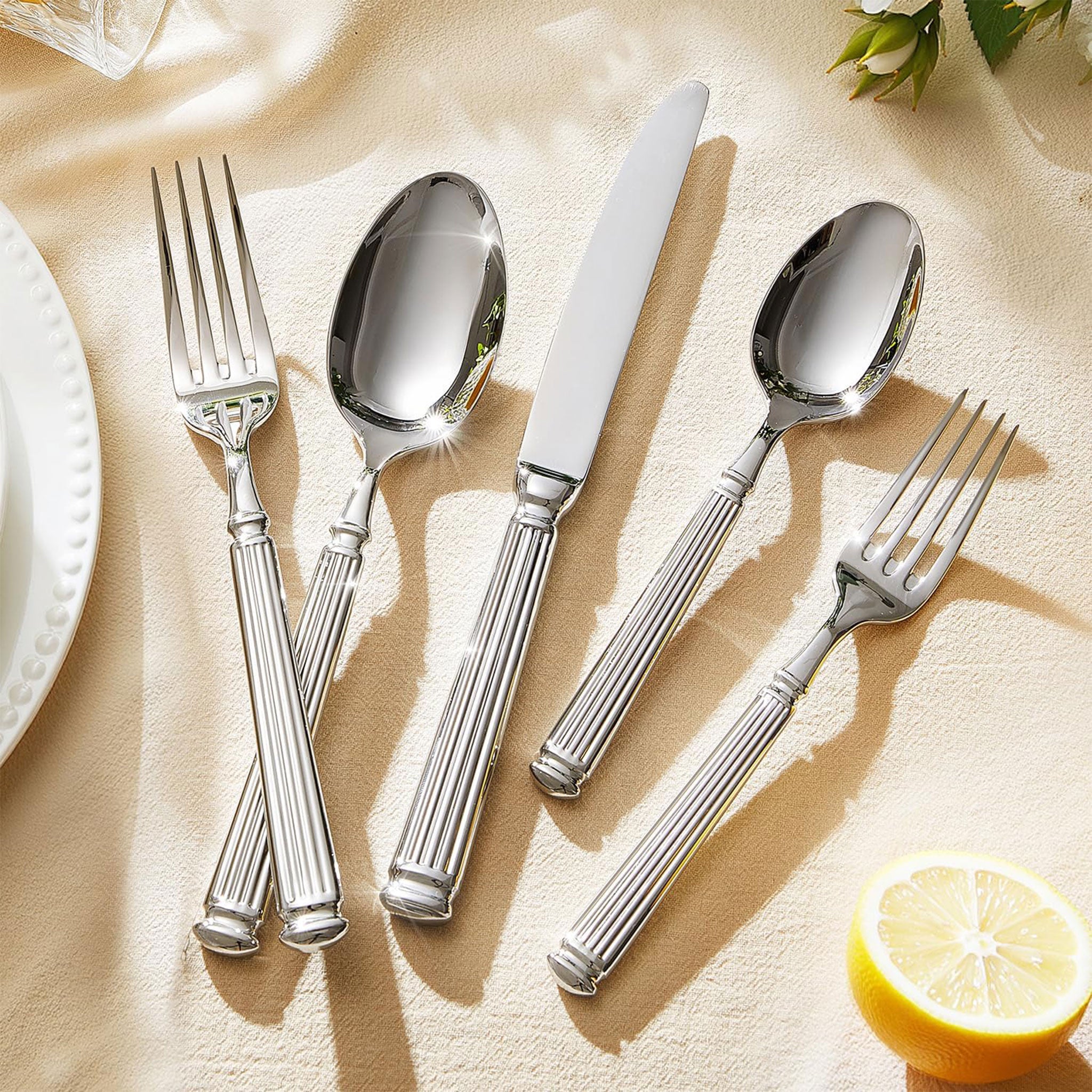 Luxury 18/10 Stainless Steel Roman Column Cutlery Set