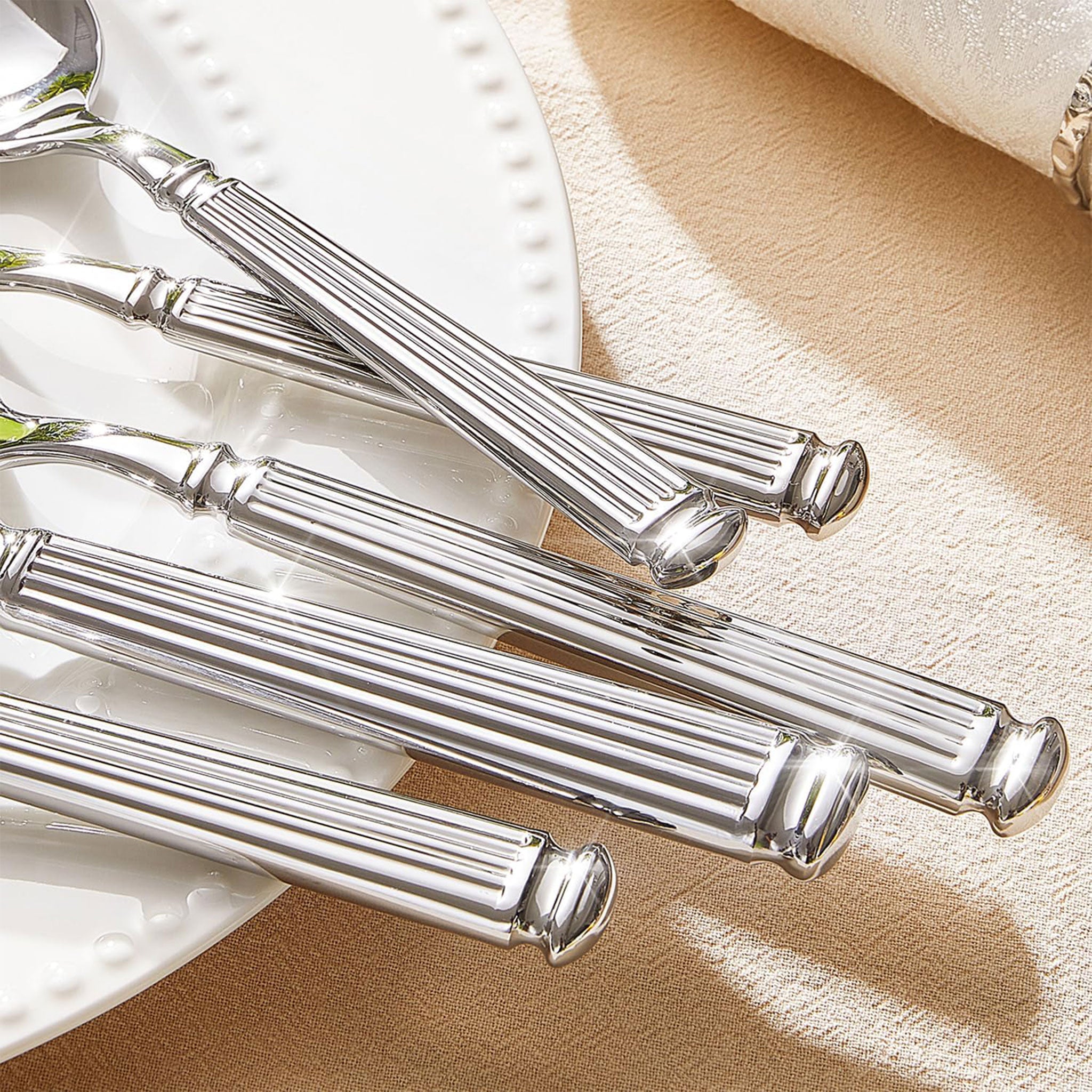 Luxury 18/10 Stainless Steel Roman Column Cutlery Set