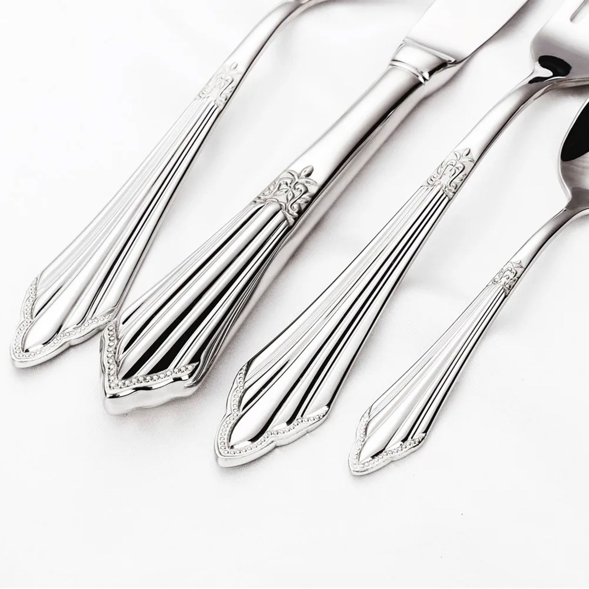 Luxury Gold Plated Flatware Set – 4 to 28pcs Hollow Handle Cutlery