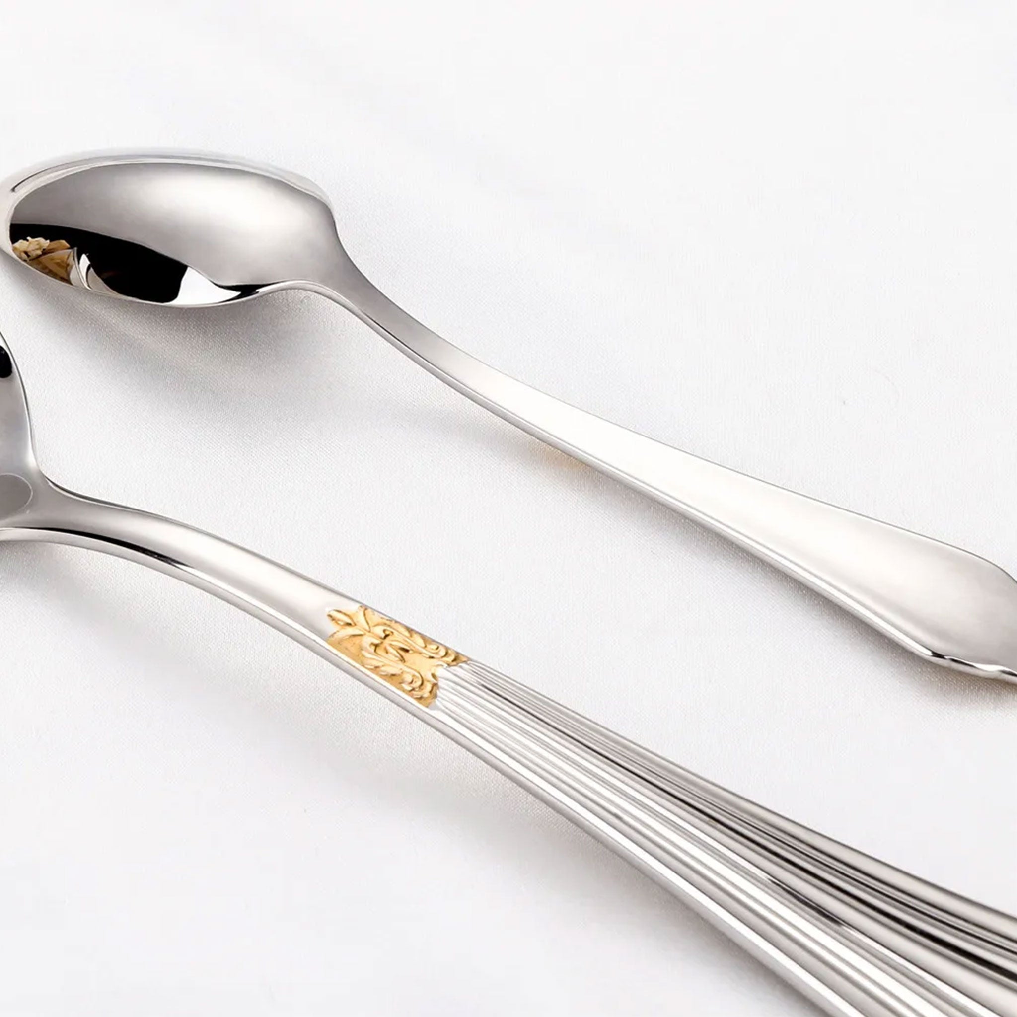 Luxury Gold Plated Flatware Set – 4 to 28pcs Hollow Handle Cutlery