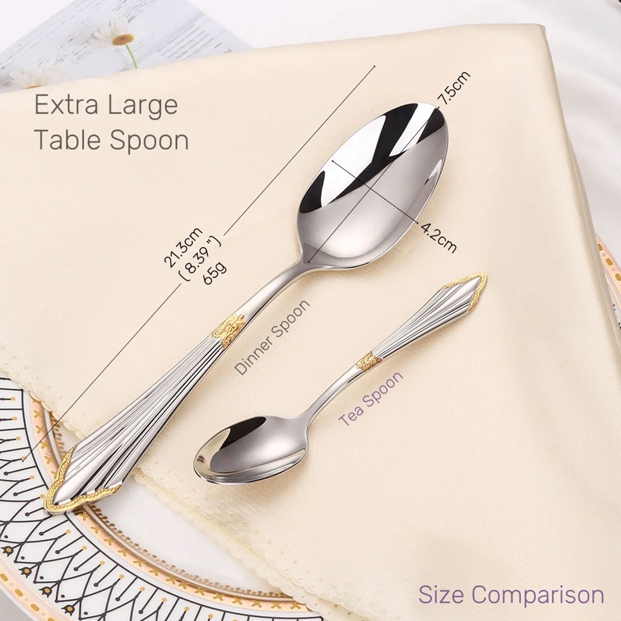 Luxury Gold Plated Flatware Set – 4 to 28pcs Hollow Handle Cutlery