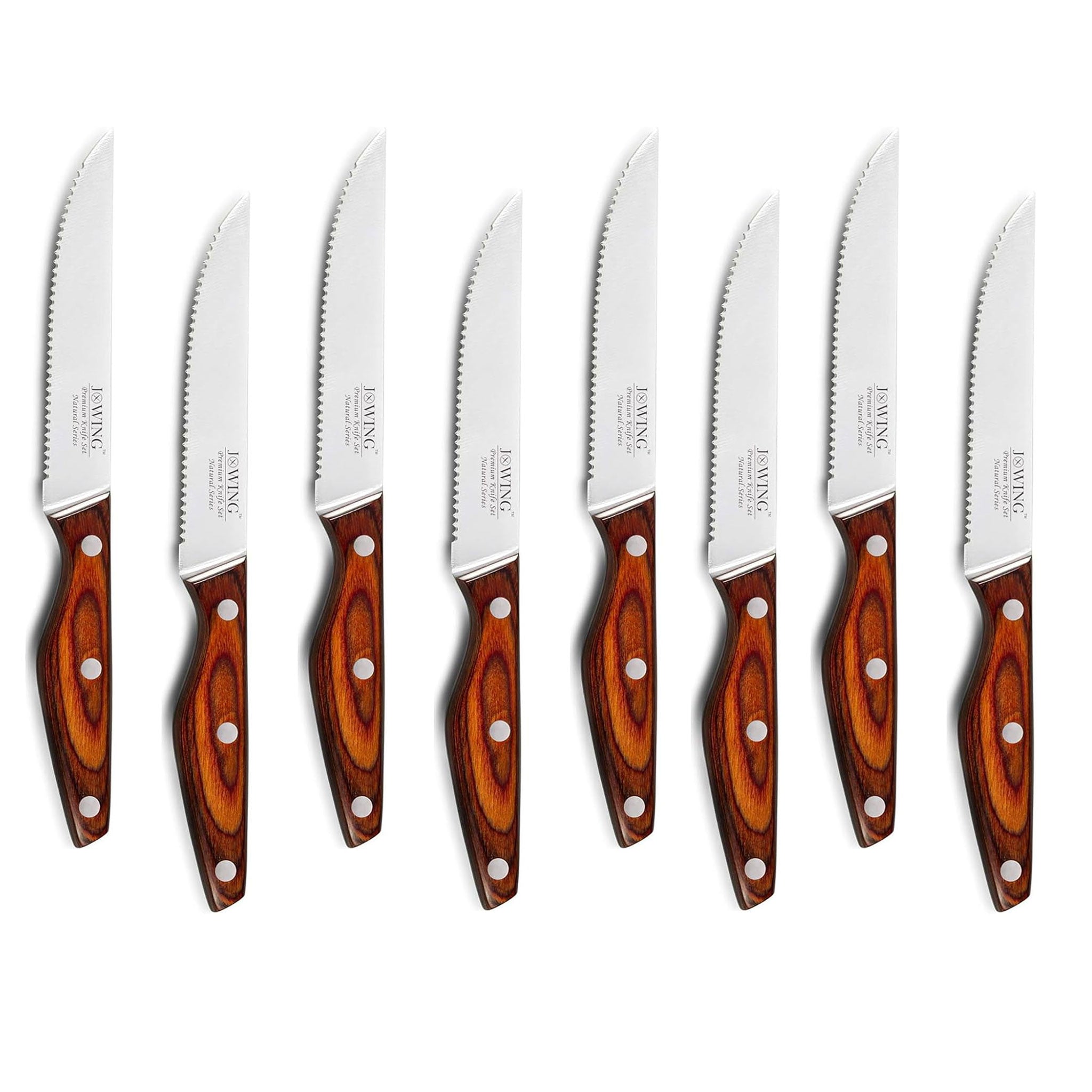 Mahogany Handle Stainless Steel Serrated Steak Knife