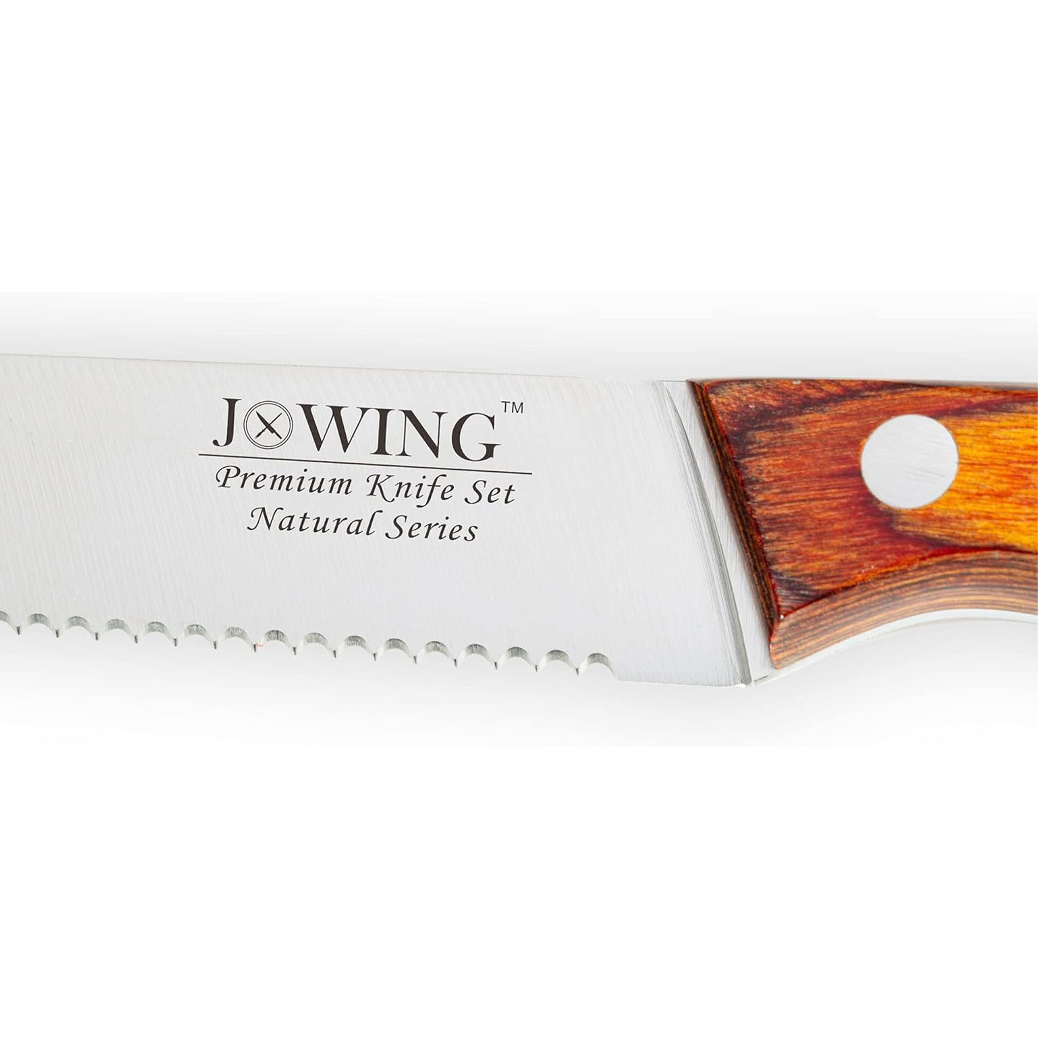 Mahogany Handle Stainless Steel Serrated Steak Knife