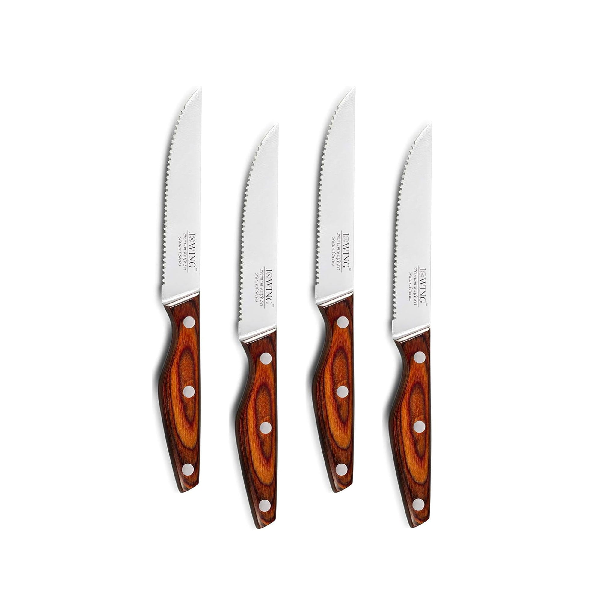 Mahogany Handle Stainless Steel Serrated Steak Knife