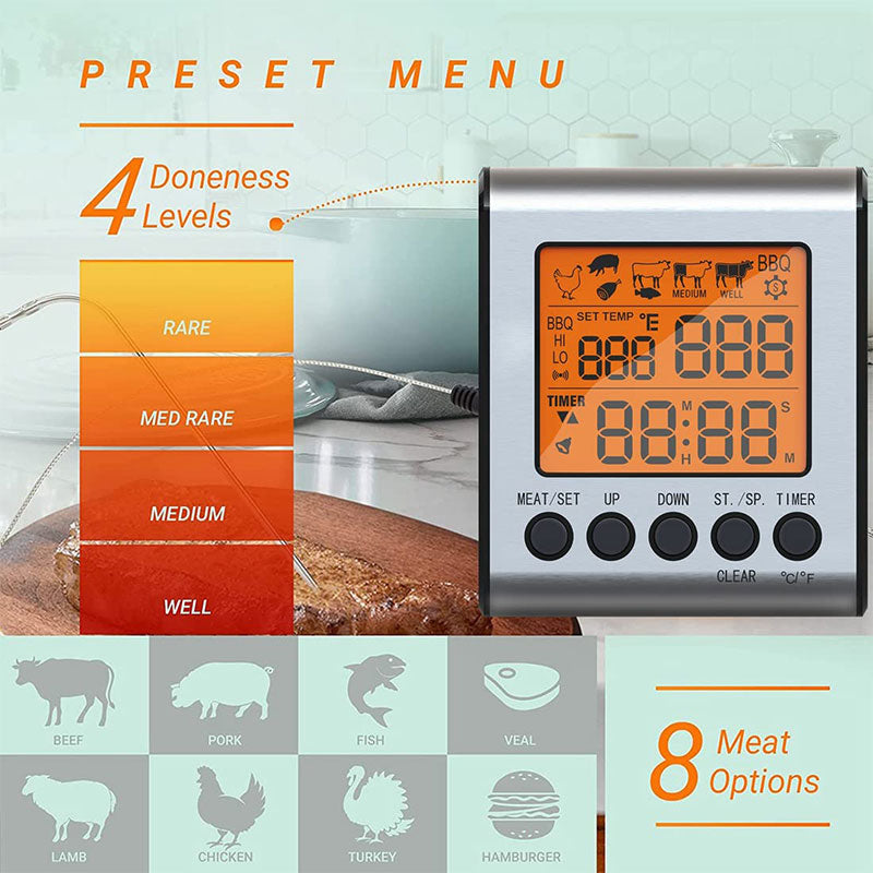 Mason Folding Electronic BBQ Thermometer