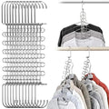 Metal Cascading Hangers Space Saving Stainless Steel Closet Wardrobe Organizer Multifunctional Magical Hook Clothes Storage Rack Wiktra