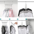 Metal Cascading Hangers Space Saving Stainless Steel Closet Wardrobe Organizer Multifunctional Magical Hook Clothes Storage Rack Wiktra