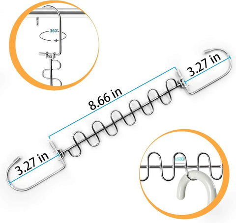 Metal Cascading Hangers Space Saving Stainless Steel Closet Wardrobe Organizer Multifunctional Magical Hook Clothes Storage Rack Wiktra