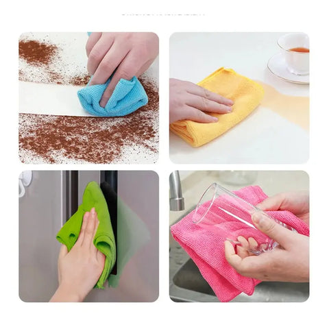 Microfiber Knitted Absorbent Kitchen Cleaning Dish Washing Car Towel Cloth Durable Easy To Use