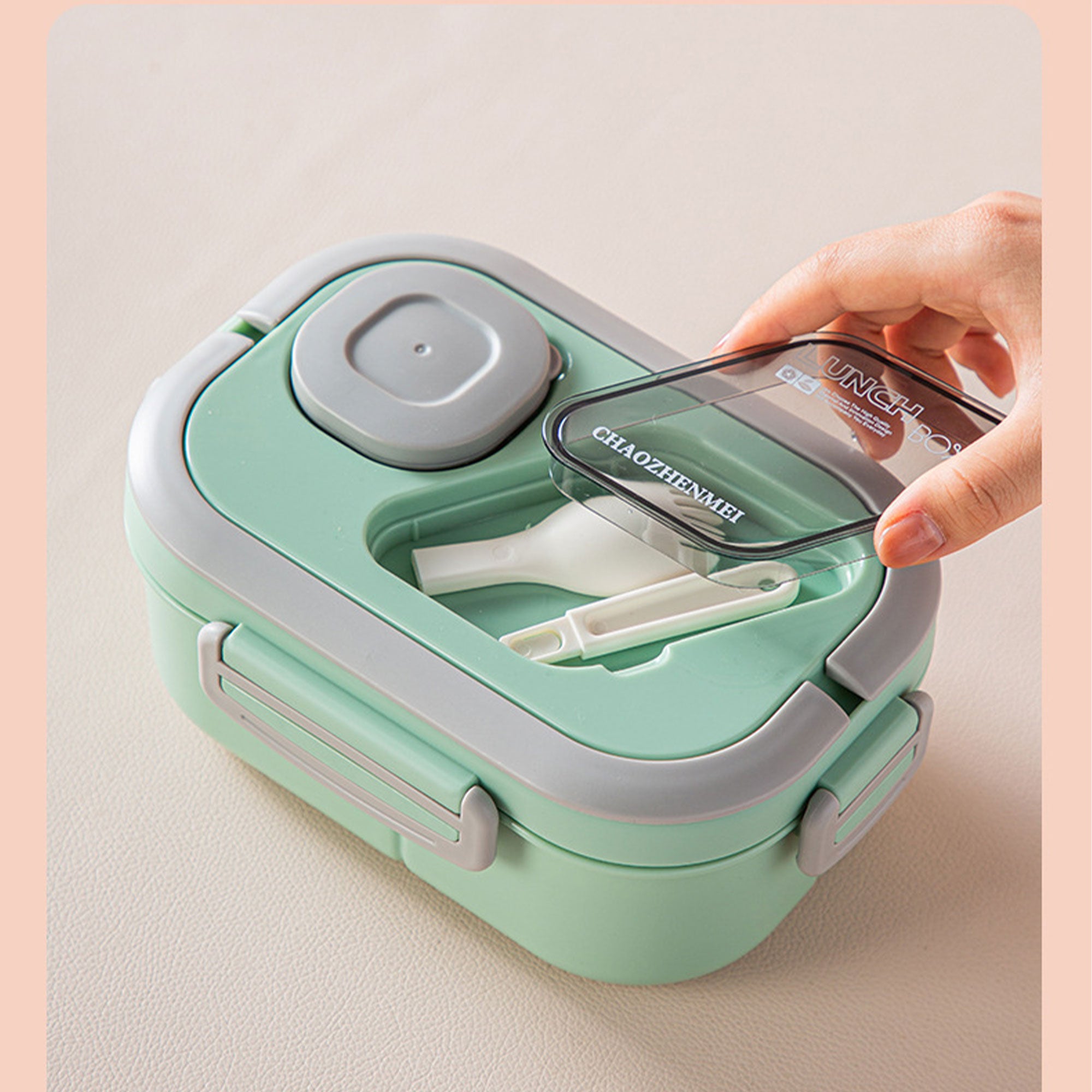 Microwave-Heated Portable Lunch Box