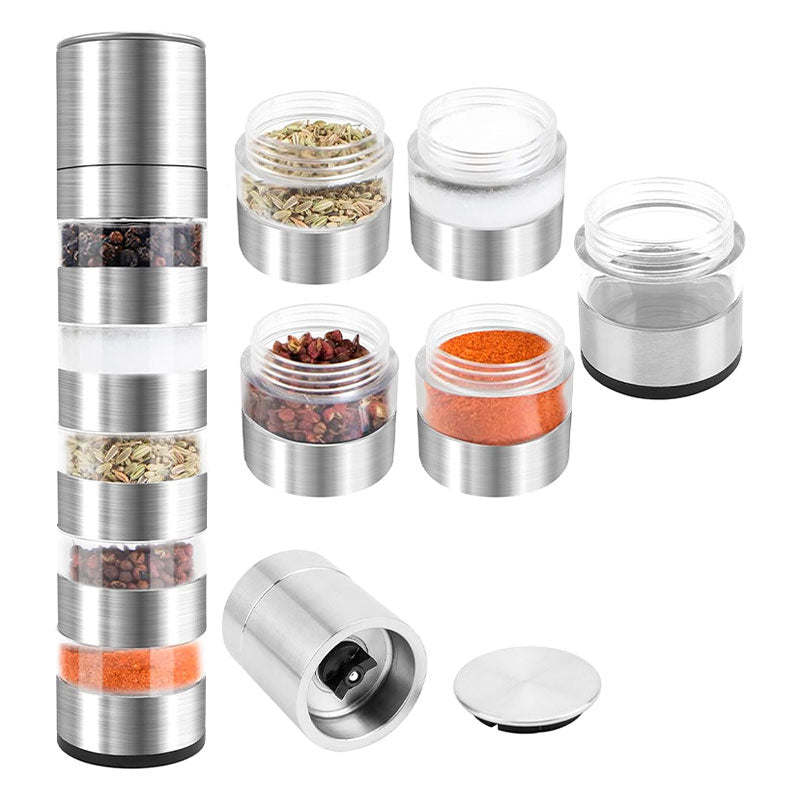 Multi-Function Stainless Steel Pepper Mill
