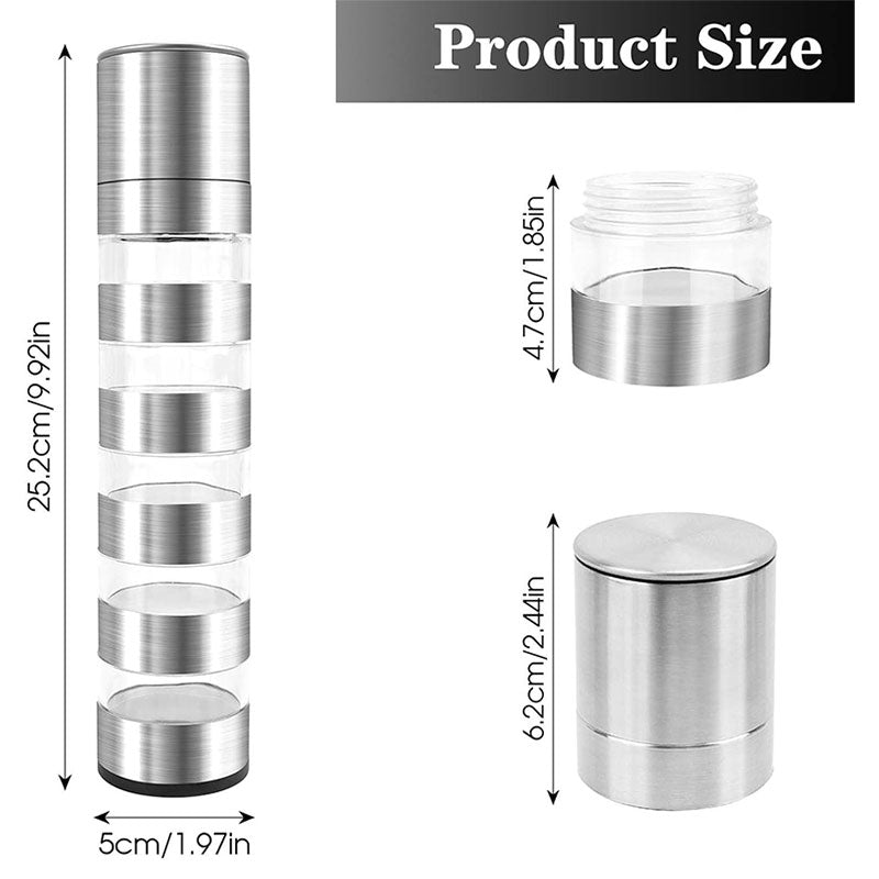 Multi-Function Stainless Steel Pepper Mill