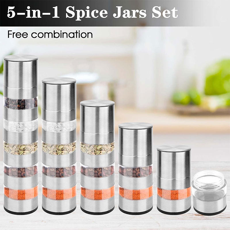 Multi-Function Stainless Steel Pepper Mill