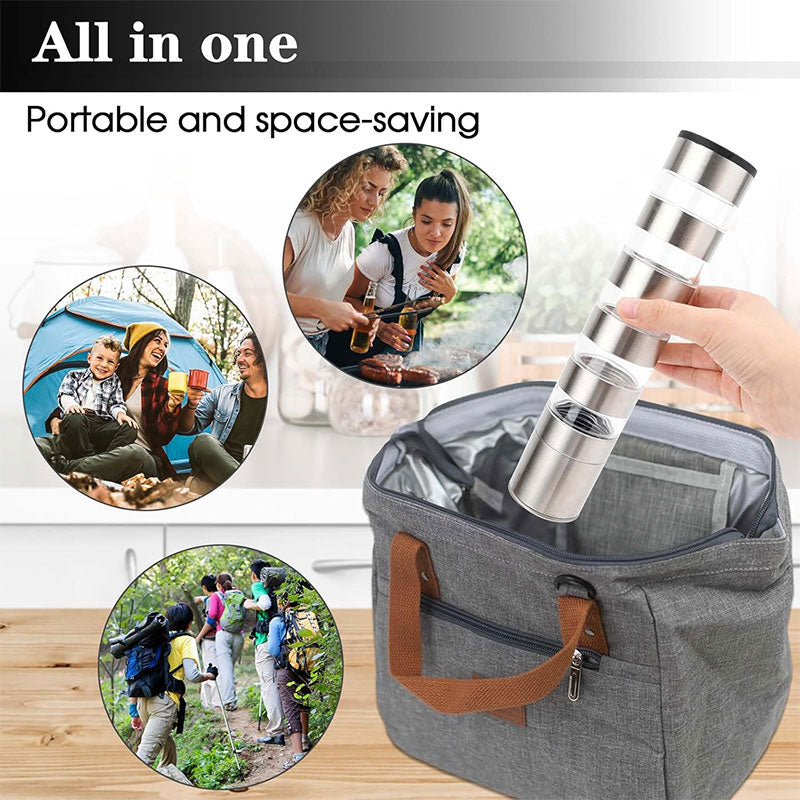 Multi-Function Stainless Steel Pepper Mill