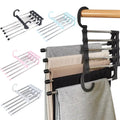 Multi-functional clothes hanger folding pants storage rack clothes organizer closet space saving closet bedroom closet organizer wiktra