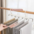 Multi-functional clothes hanger folding pants storage rack clothes organizer closet space saving closet bedroom closet organizer wiktra