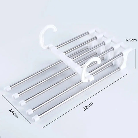 Multi-functional clothes hanger folding pants storage rack clothes organizer closet space saving closet bedroom closet organizer