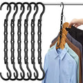 Multifunctional Hook Space Saving 5-hole Plastic Hanger Simple Folding Windproof Hanger Suitable Apartments Dormitories Families wiktra