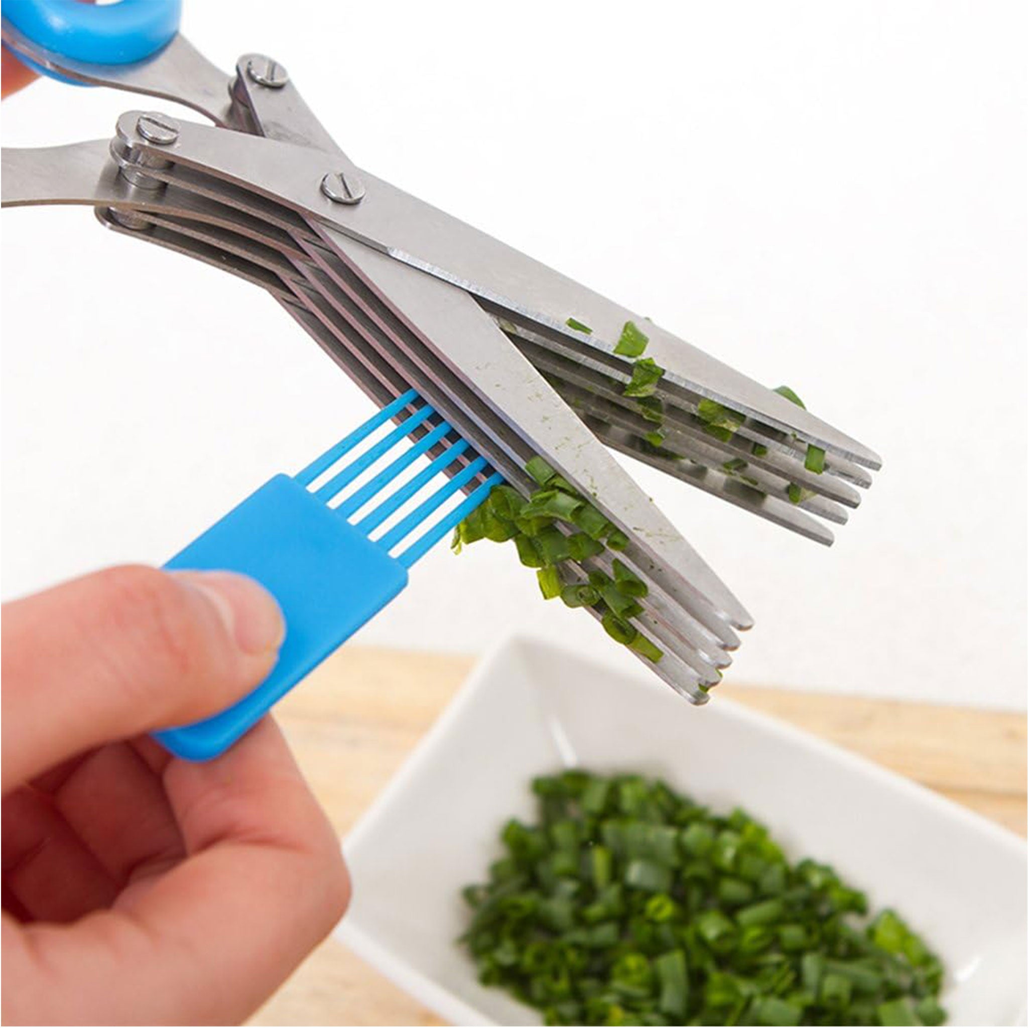 Multifunctional Stainless Steel Kitchen Knife and Scissor Set