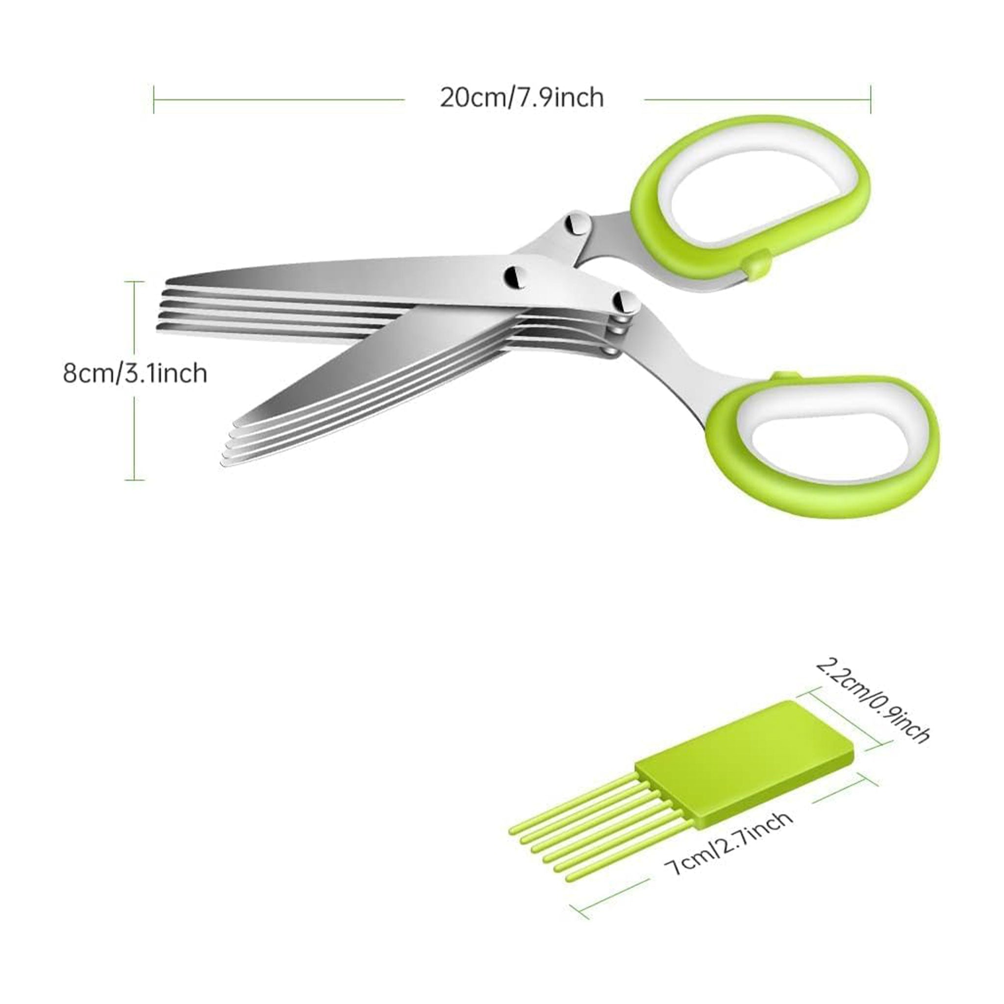 Multifunctional Stainless Steel Kitchen Knife and Scissor Set