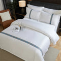 New Cotton 60s Tribute Satin Jet Solid Color Hotel Hotel Bed & Breakfast Four-piece Set wiktra