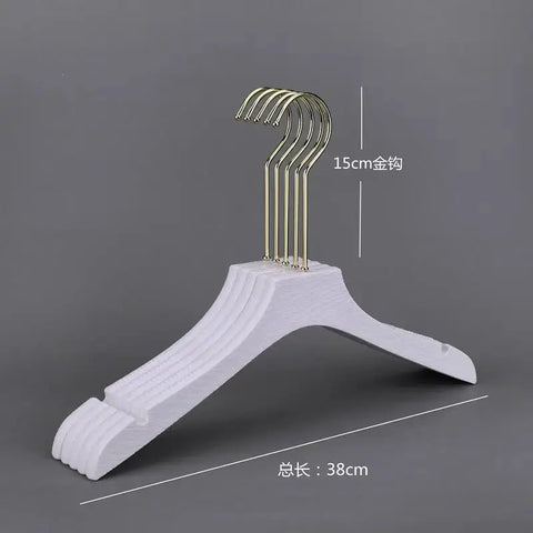 New Material Imitation Wood Grain Plastic Clothes Rack Shops Selling Wedding Dress Anti Slip Display Hangers Wardrobe Storage