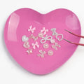 New Stainless Steel Cosmetic Storage Tray Heart Shape Nail Art Equipment Plate Surgical Dental Salon Manicure Tools wiktra