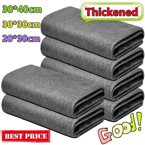 New Thickened Magic Cleaning Cloth Microfiber Glass Clean Towel Reusable Washable Lint-free Cleaning Rags for Kitchen Glass Car wiktra