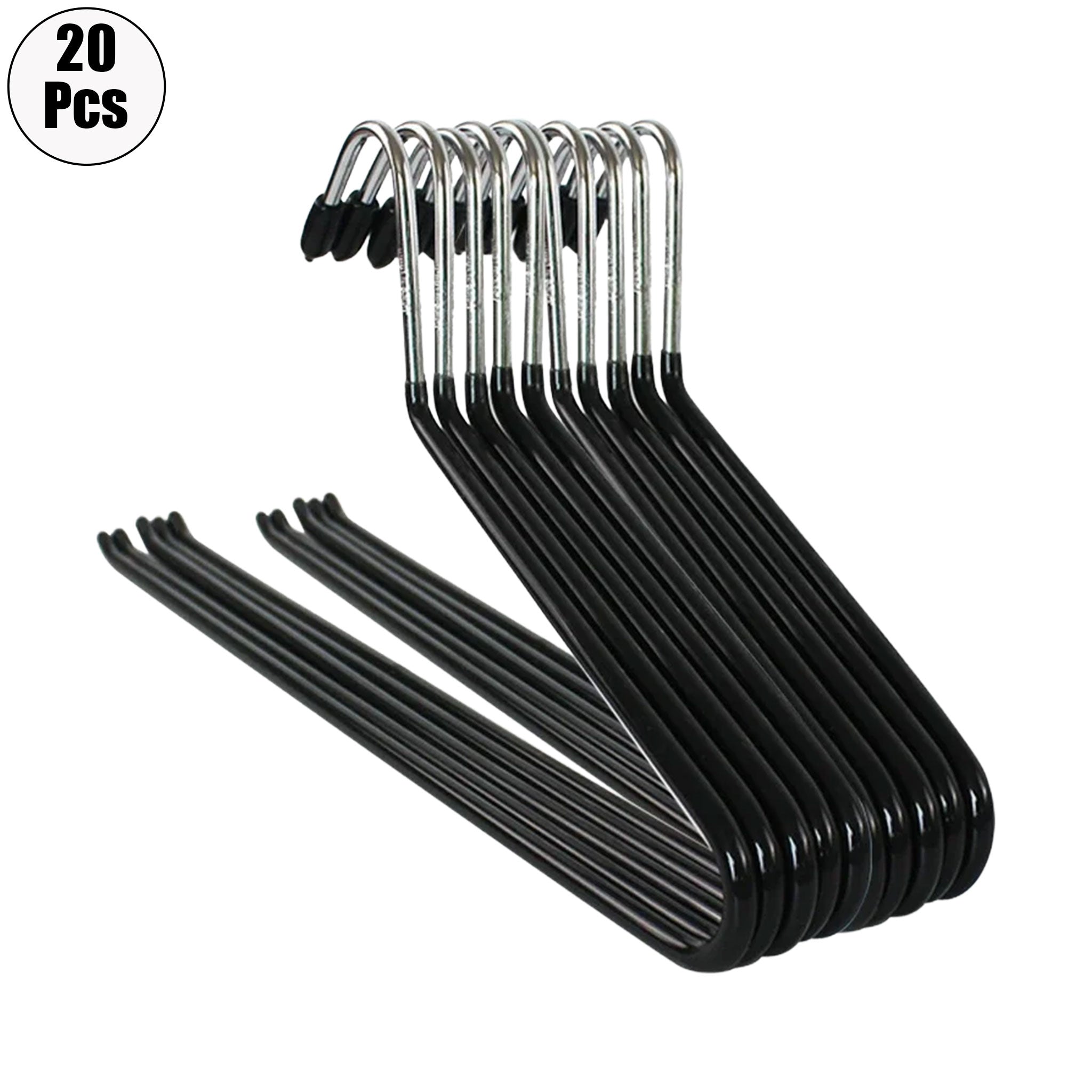 "Non-Slip Open-Ended Metal Hangers – Easy-Slide Wardrobe Organizers (10/20 PCS)"