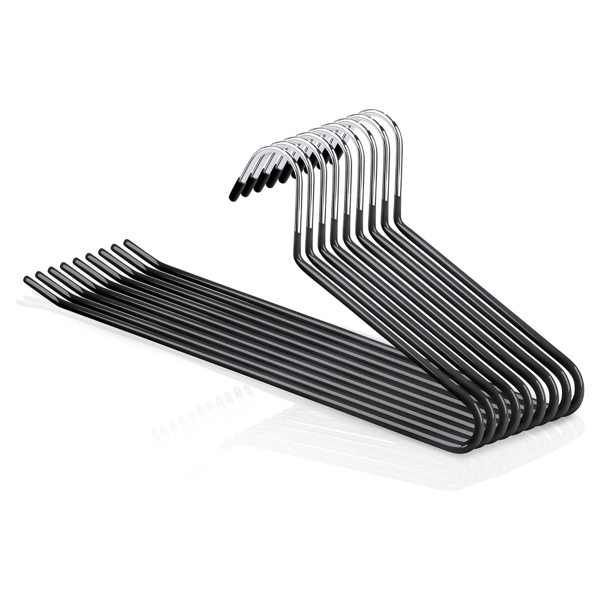 "Non-Slip Open-Ended Metal Hangers – Easy-Slide Wardrobe Organizers (10/20 PCS)"