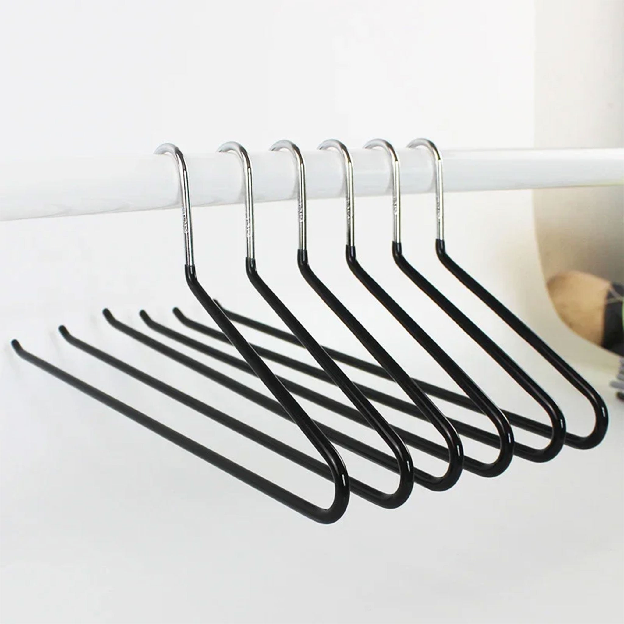 "Non-Slip Open-Ended Metal Hangers – Easy-Slide Wardrobe Organizers (10/20 PCS)"