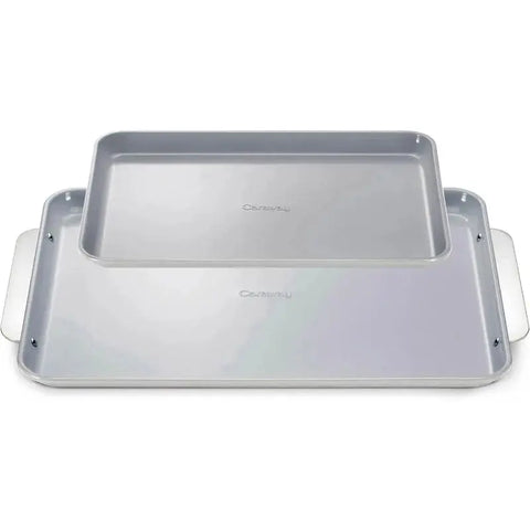 Non-Stick Ceramic Baking Sheet Duo - Non-Toxic, PTFE & PFOA Free - 18 x 13" Large & 15 x 10" Medium