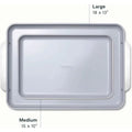 Non-Stick Ceramic Baking Sheet Duo - Non-Toxic, PTFE & PFOA Free - 18 x 13" Large & 15 x 10" Medium wiktra