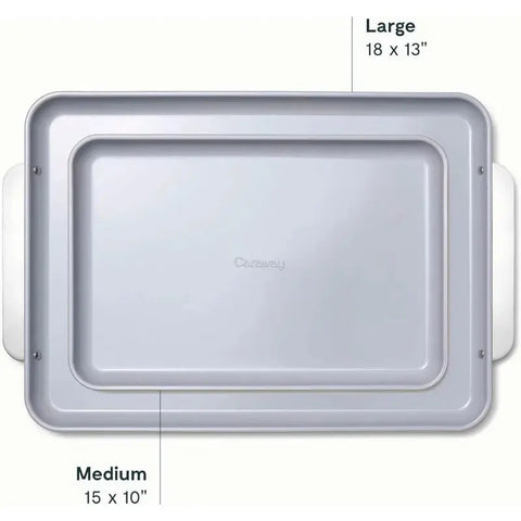 Non-Stick Ceramic Baking Sheet Duo - Non-Toxic, PTFE & PFOA Free - 18 x 13" Large & 15 x 10" Medium wiktra