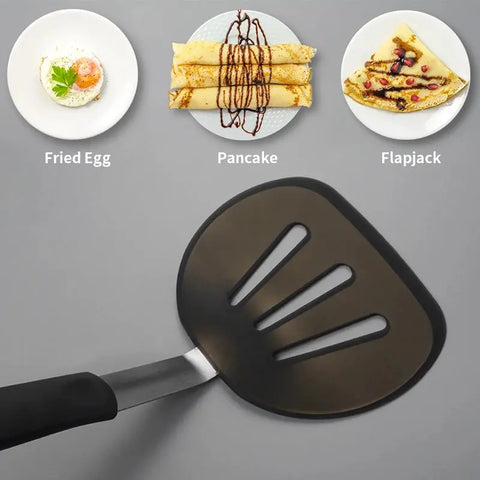 Non Stick Pancakes Turner Silicone Spatula Flexible Slotted Turner High Heat Resistant Pastry Frying Pan Shovel Cooking Utensil wiktra