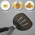 Non Stick Silicone Spatula Turner Flexible Wide Pancake Turner with Stainless Steel Handle Heat Resistant Pastry Slotted Shovel wiktra