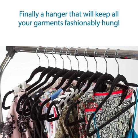 Non-slip Velvet Hangers - Suit Hangers Ultra Thin Space Saving 360 Degree Swivel Hook Strong And Durable Clothes Hange wiktra