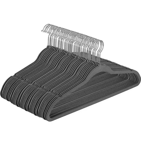 Non-slip Velvet Hangers - Suit Hangers Ultra Thin Space Saving 360 Degree Swivel Hook Strong And Durable Clothes Hange