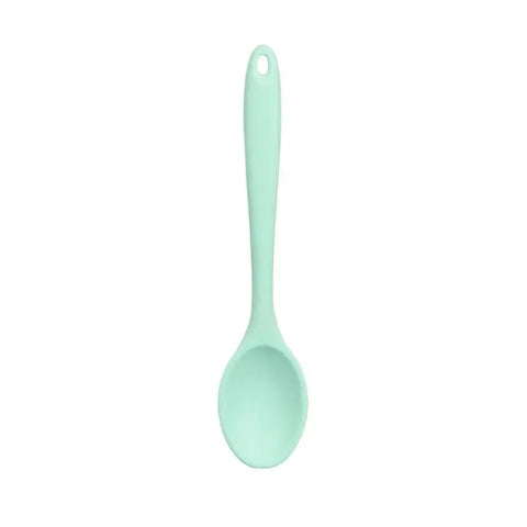 Non-stick Spoon Silicone Spoon Mini Long Handle Cooking Mixing Spoons Tableware Heat Resistant Stirring Spoon Kitchen Supplies