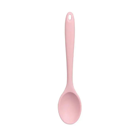 Non-stick Spoon Silicone Spoon Mini Long Handle Cooking Mixing Spoons Tableware Heat Resistant Stirring Spoon Kitchen Supplies