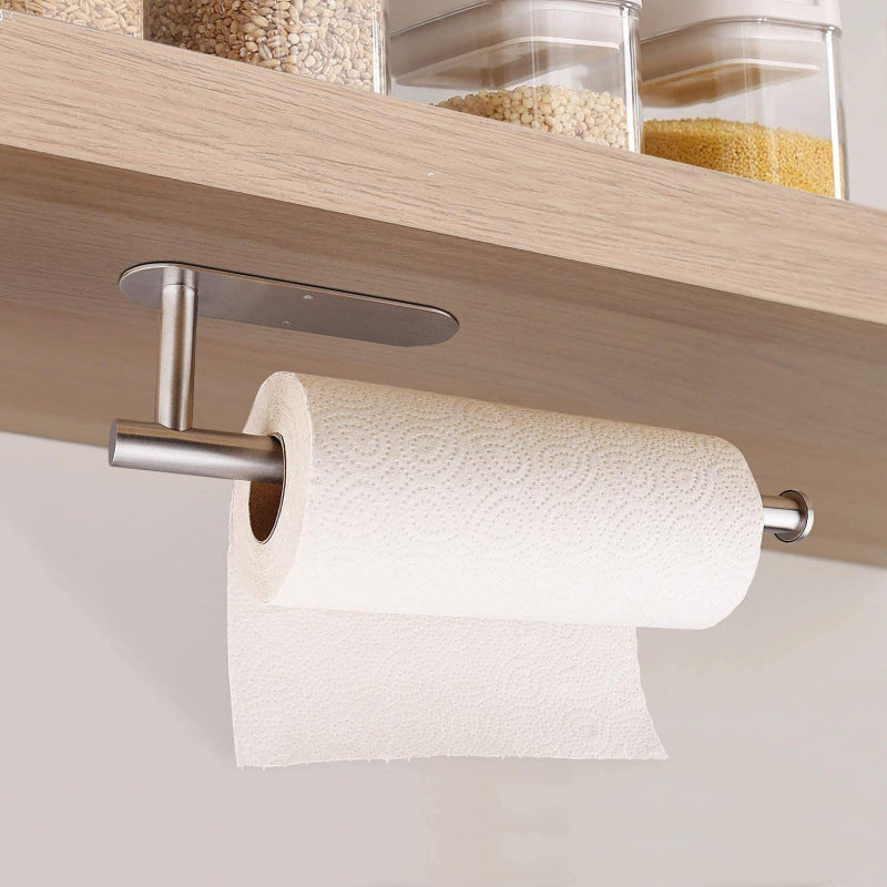 Stainless Steel Kitchen Punch-Free Nail-Free Cabinet Napkin Paper Holver Tissue Holver Preservation Film Holver Toilet Paper Holver Roll Paper Hold